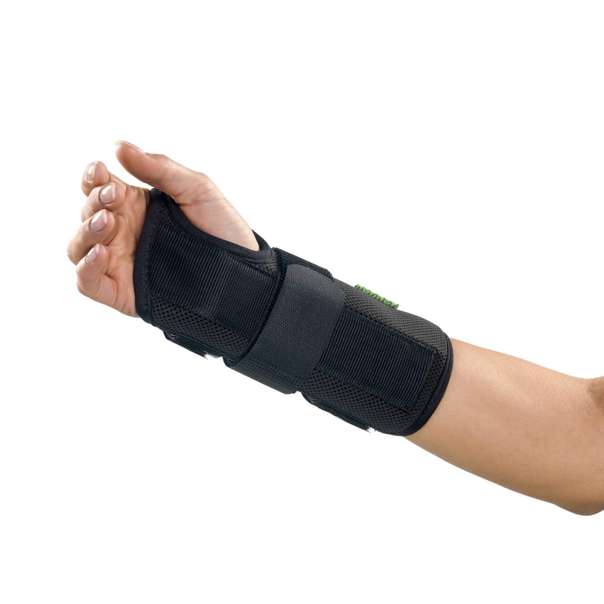 palmzijde van de hand met gedragen Braceid dring polsbrace